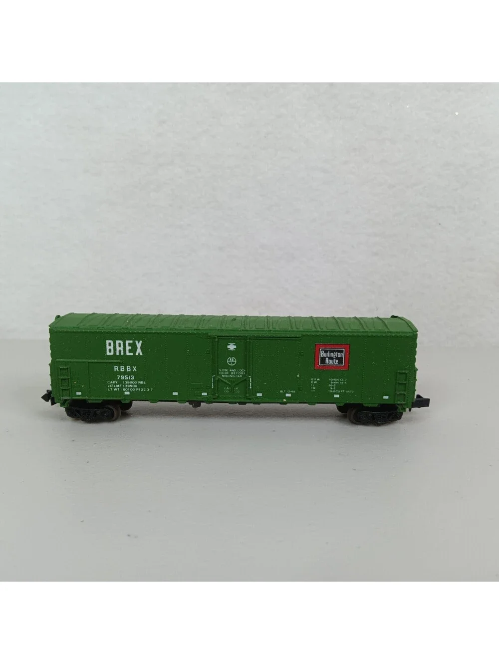 Con Cor Scale Burlington Route BREX RBBX 79513 Box Car N Scale 1 160